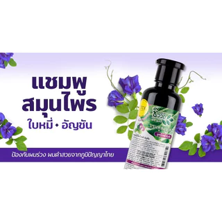 แชมพู/ครีมนวดผม สมุนไพรชีววิถี สูตรใบหมี่-อัญชัน ปริมาณ 240 มล.( 060 )