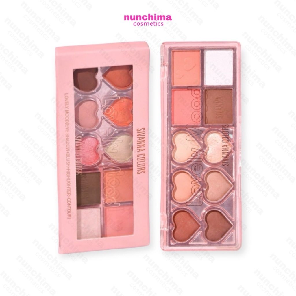 HF147 Sivanna Lovely Mood Eye Shadow + Blush + Highlighter + Contour ซีเวนน่า เลิฟลี่ มูด อายแชโดว์ บลัช ไฮไลท์ คอนทัวร์