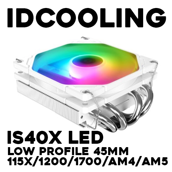 IDCOOLING IS40X WHITE-LED มีไฟRGB รองรับ 115x/1200/1700/AM4/AM5