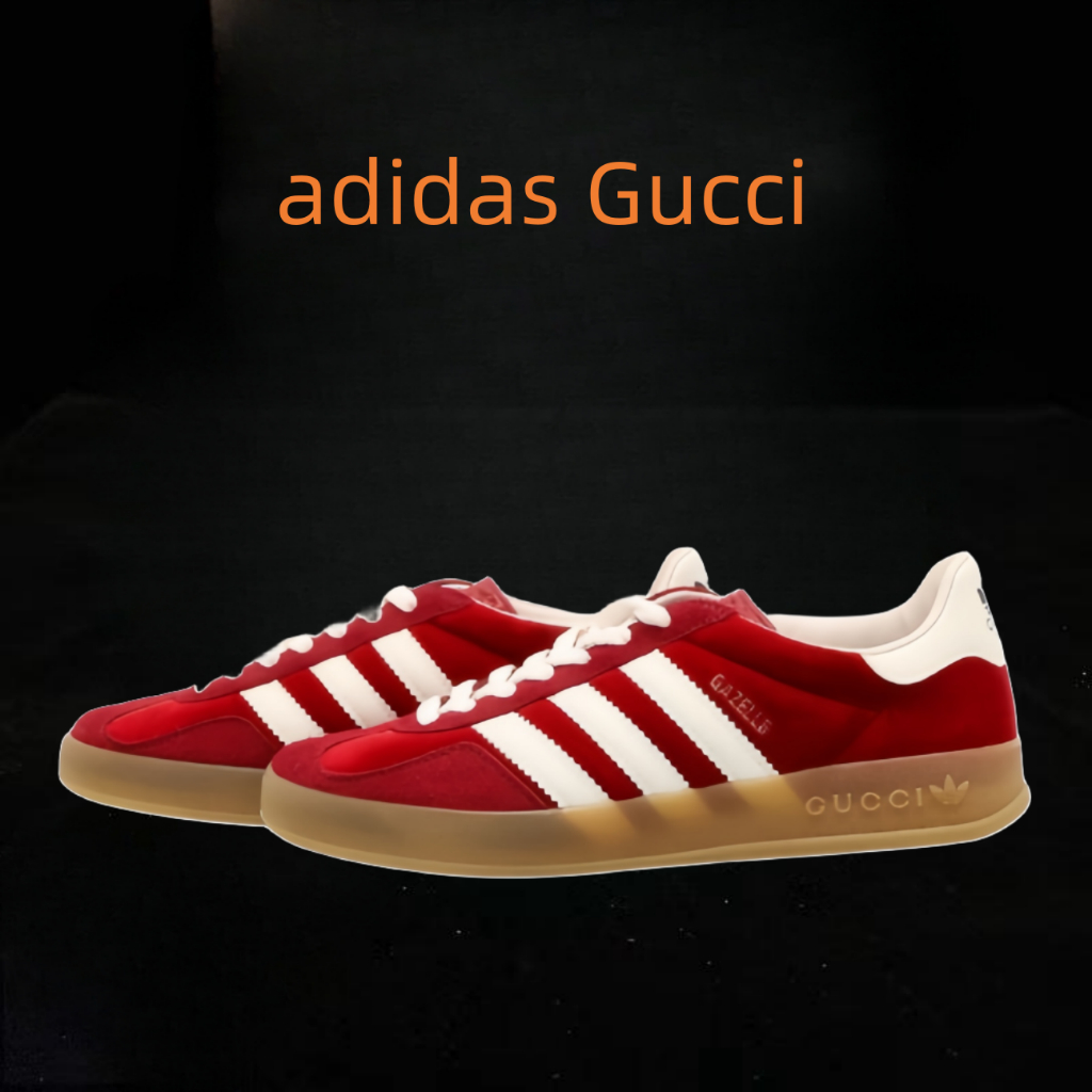 adidas originals x Gucci Gazelle สีแดง ของแท้ 100 %