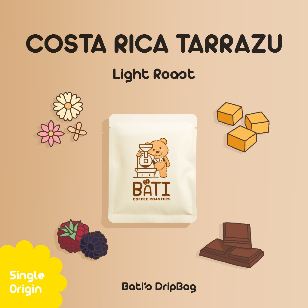 [NEW] กาแฟ drip bag คั่วอ่อน Bati Coffee Roasters - BATI'S COSTA RICA TARRAZU SHB【Single Origin｜Washed｜Light Roast】