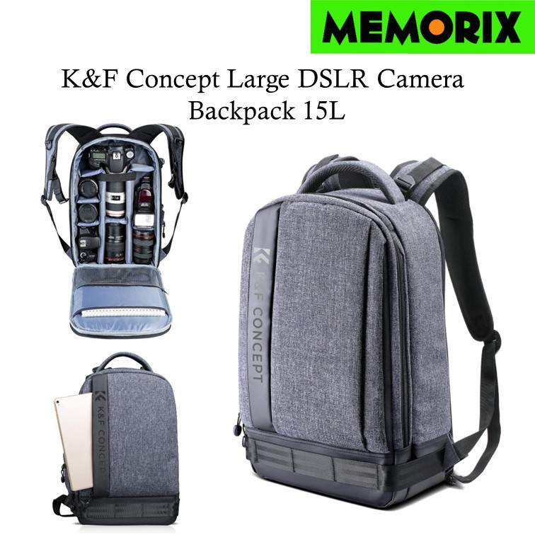 K&amp;F Concept (KF13.044) Large Camera Backpack DSLR/SLR Camera Bag 15L  Fits 15.6 Inch Laptop