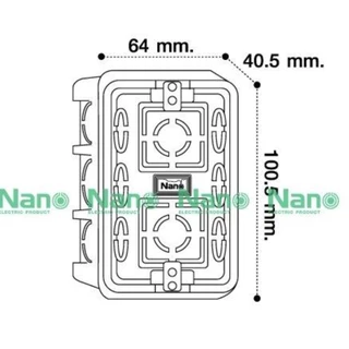 NANO-408 BOX บล็อคฝัง ยกลัง 100 ชิ้น NANO 2x4" สีส้ม