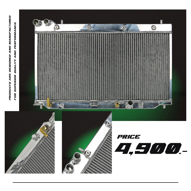 BILLION 2-ROW FULL ALUMINUM RADIATOR COMPATIBLE WITH HONDA JAZZ GD3 (AT) #หม้อน้ำBILLION