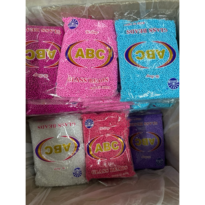 ลูกปัดตกแต่งเม็ดทรายขนาด4มิล450กรัม