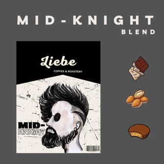 เมล็ดกาแฟ Mid-Knight Blend เมล็ดกาแฟ Blend of Brazil & Laos อราบิก้า 100% คั่วใหม่ < Dark Roast >