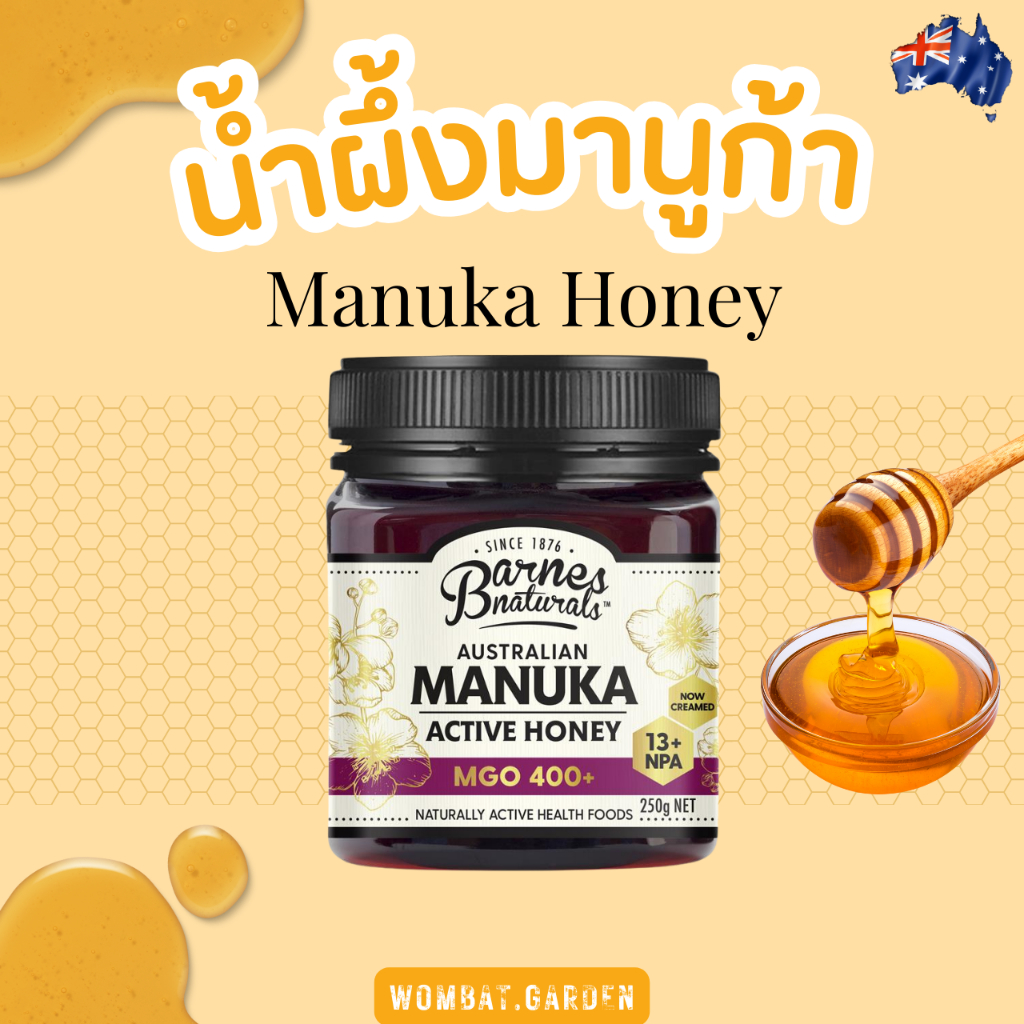 น้ำผึ้งมานูก้า Barnes Naturals Australian Manuka Honey 250g MGO 400+