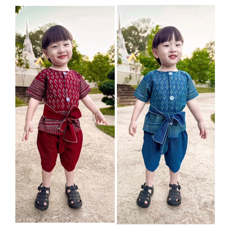 พร้อมส่ง ชุดไทยเด็ก ใส่ไปเรียน ชุดไทยประยุกต์