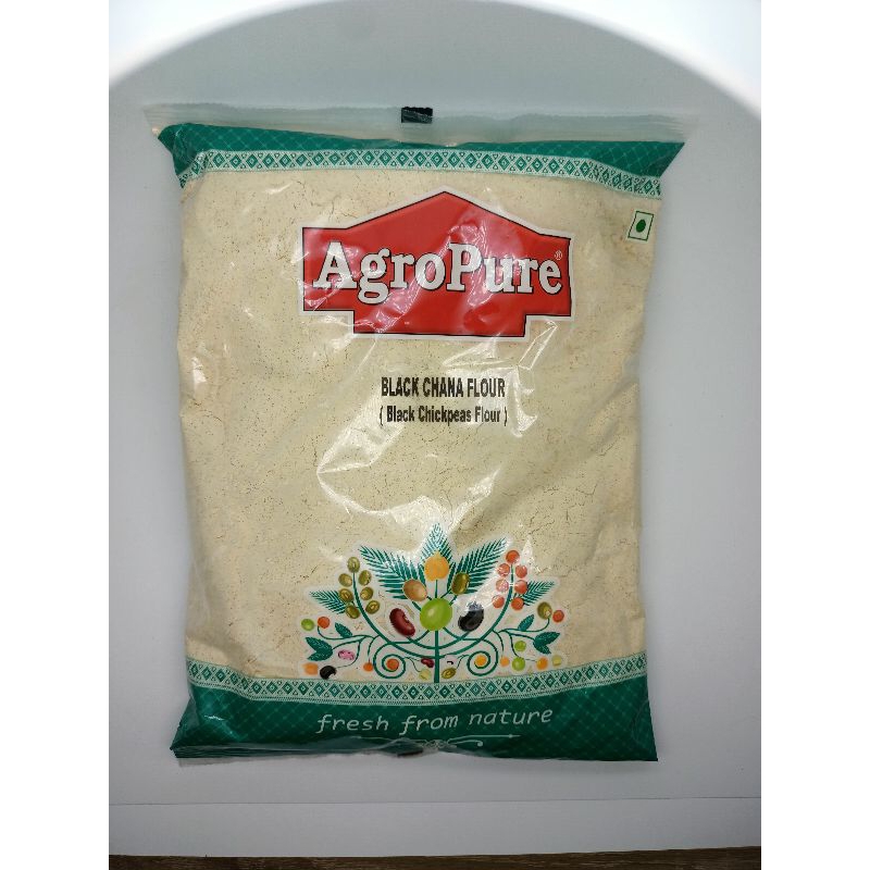 agro pure black chana flour Black chickpeas flour chana  sattu 1kg