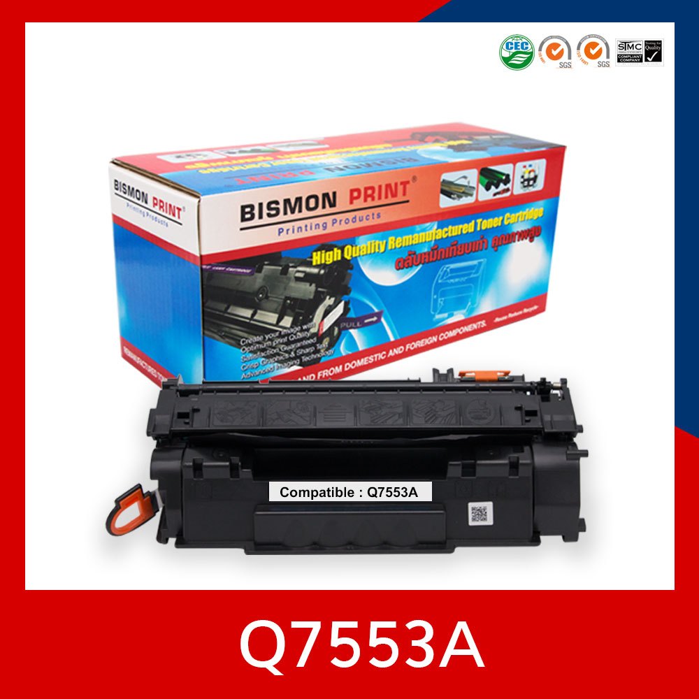 หมึกเทียบเท่า Q7553A HP 49A/53A(Q5949A/ Q7553A) For HP LaserJet 1160/ 1320/ 3390/ 3392