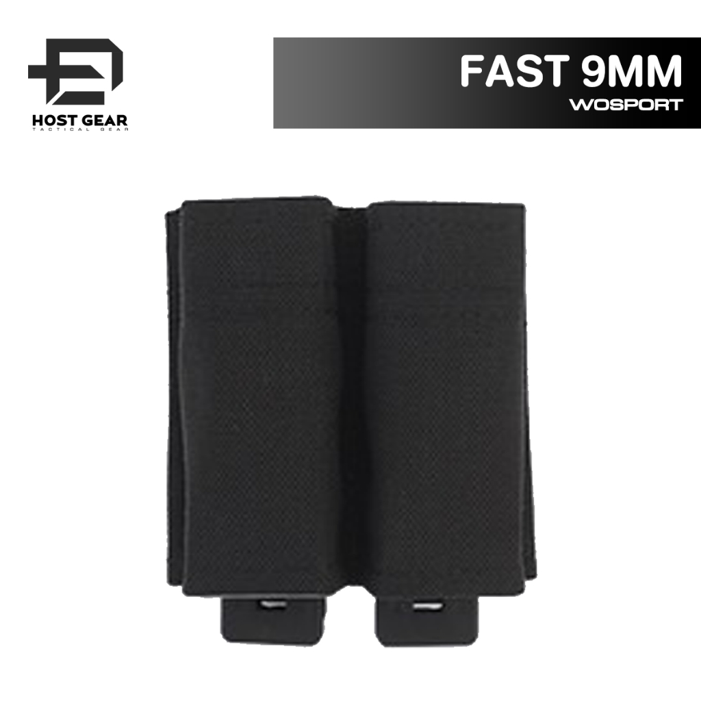 ซองใส่แม็กคู่ 9มม FAST ติดเข็มขัดหรือเสื้อเวส - Wosport