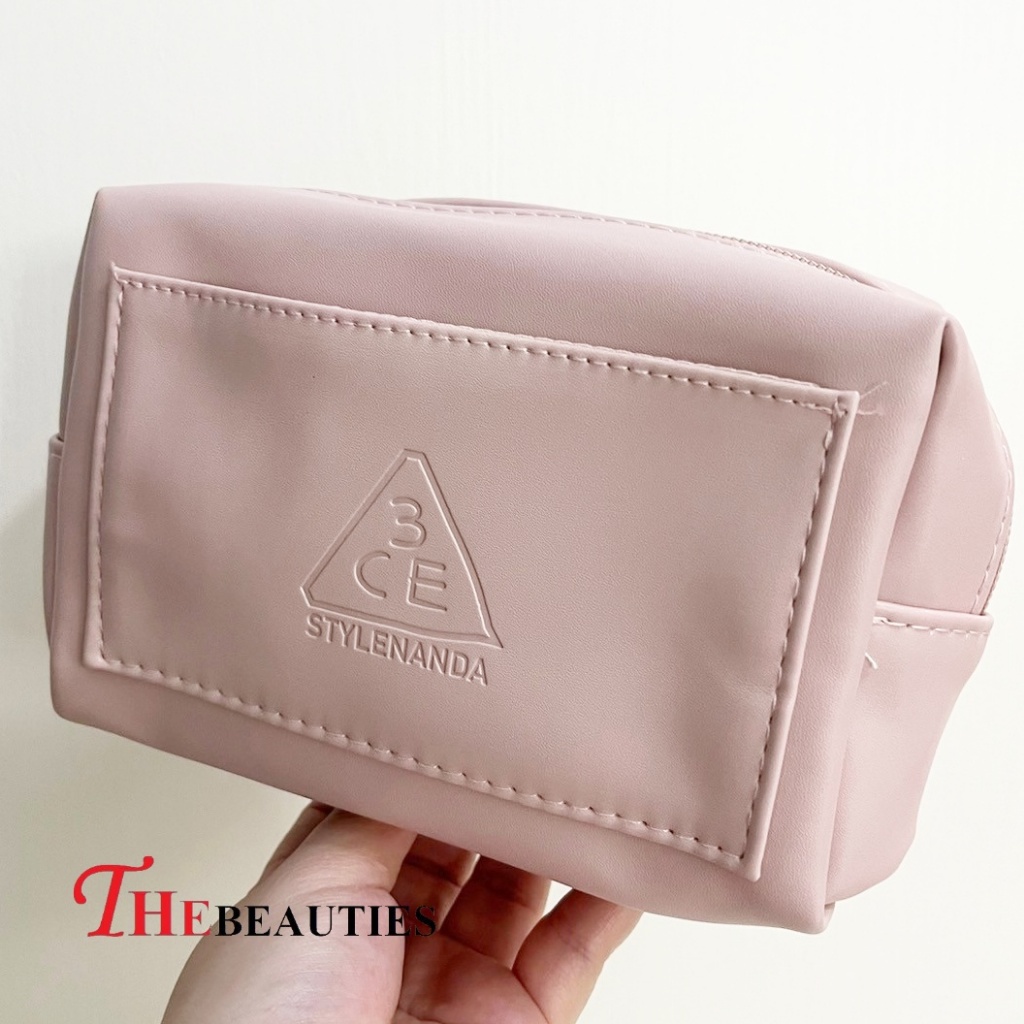 ✅ 3CE PINK BAG กระเป๋า กระเป๋าเครื่องสําอาง สีชมพู  ทรงกล่อง  กระเป๋าหิ้วหรือกระเป๋าสะพาย