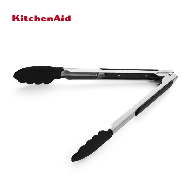 KitchenAid Silicone-Tipped Side-Locking Tongs, 30cm