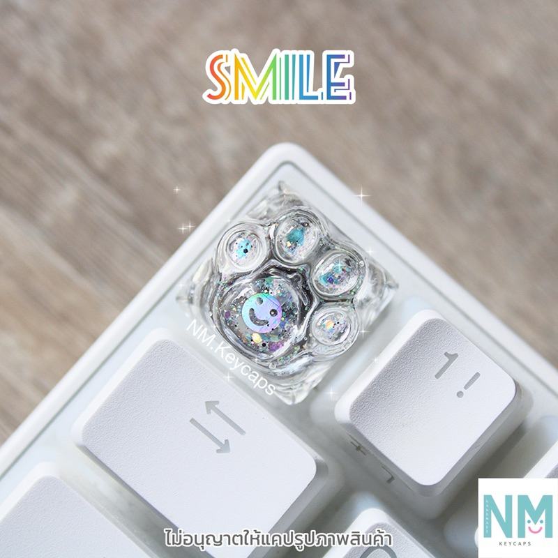 Keycaps Meow Hologram สำหรับ Mechanical Keyboard
