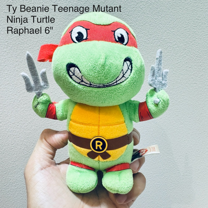 #ตุ๊กตา #นินจาเต่า #ราฟาเอล #Raphael #Ninja #Turtle #Soft #Plush #Stuffed #Toy #TY #ขนาด6” #งานสวย #