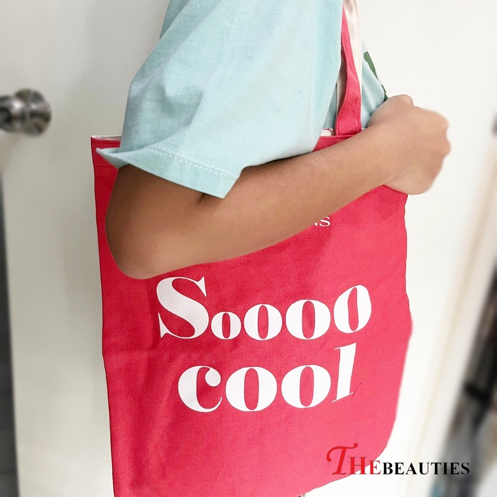 ✅ Clarins My Clarins So Cool Tote Bag  กระเป๋าผ้าจาก my clarins  แนวสดใส น่ารัก และยังรักษ์โลก