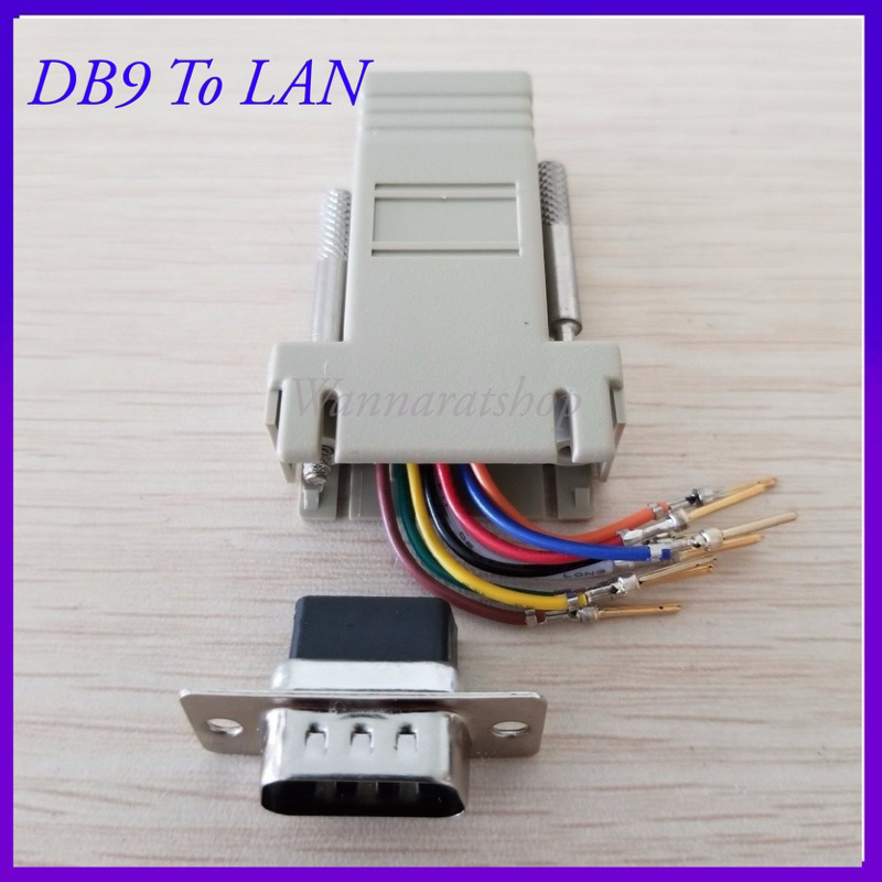 หัวประกอบ RS232 DB9 to RJ-45 Modular Adapter