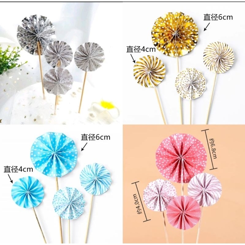 ท๊อปเปอร์ปักเค้ก เซต4ชิ้น (จัดส่ง50บาท/บิลค่ะ