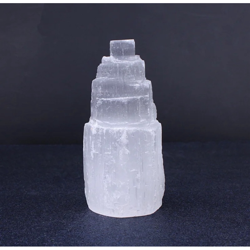 Selenite Crystal Lamp: Cleansing Night Light, Raw Selenite Tower, Natural Gemstone Home Decor, Heali