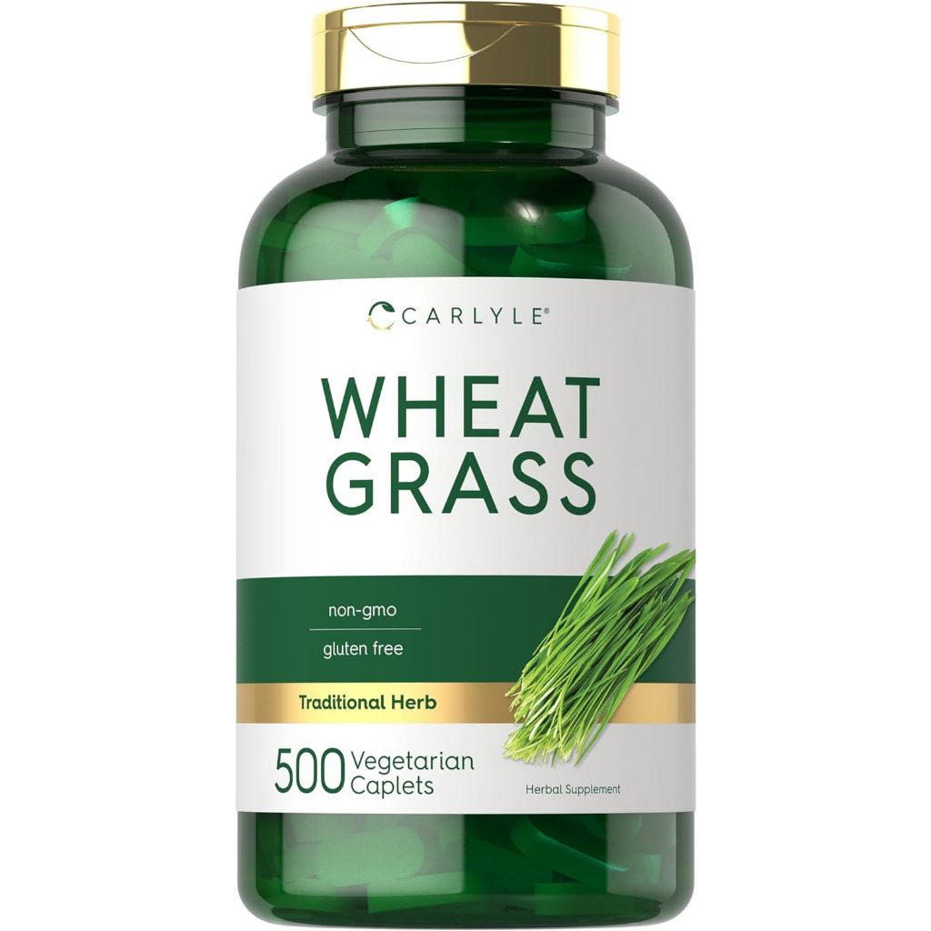 Carlyle Wheat Grass | 500 Vegetarian Caplets | Non-GMO, Gluten Free Supplement