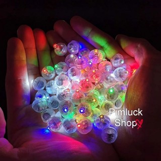 พร้อมส่งร้านไทย ลูกบอลขนาดจิ๋วขนาด14mm.ส่องแสง LED mini สีสร…
