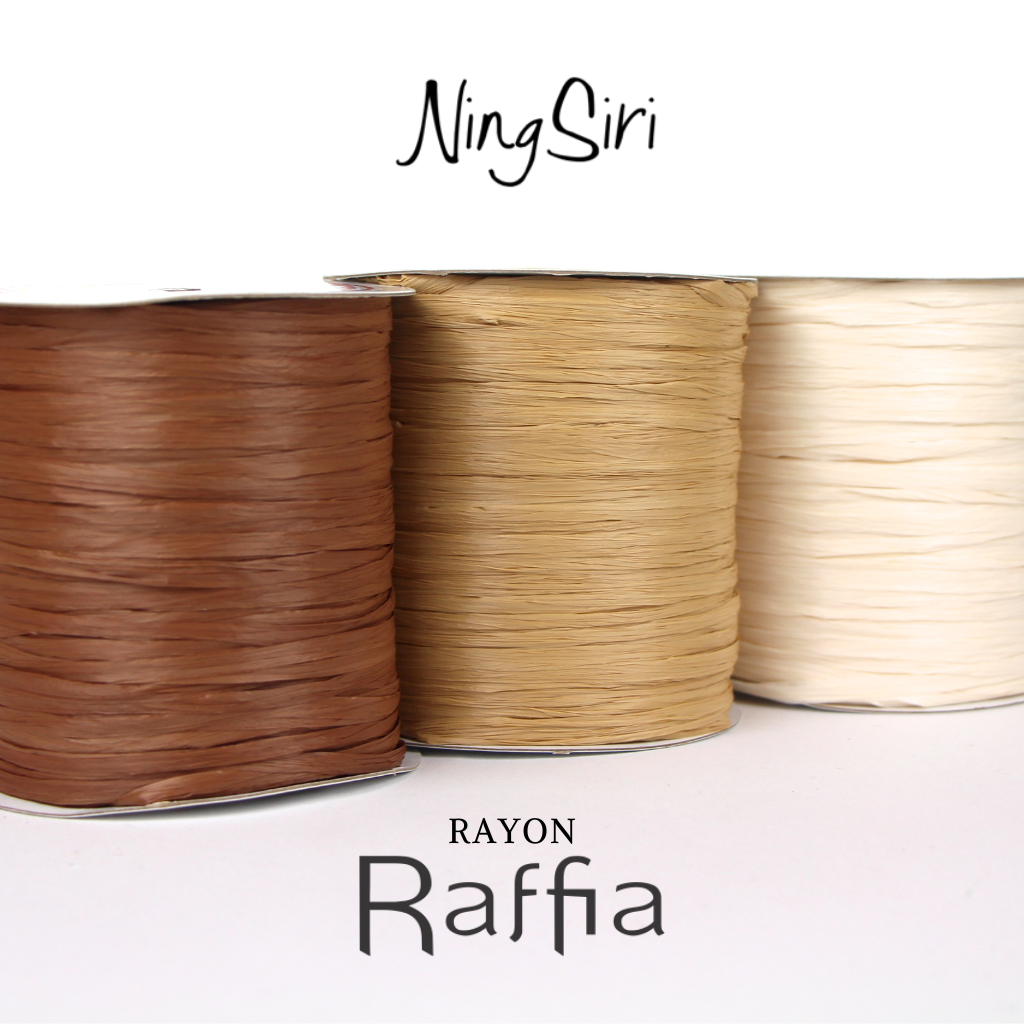 ไหมพรม เรยอน ราเฟียร์ (พร้อมส่ง) NingSiri Rayon Raffia yarn สำหรับถักโครเชต์ นิตติ้ง Crochet Knitting Yarn