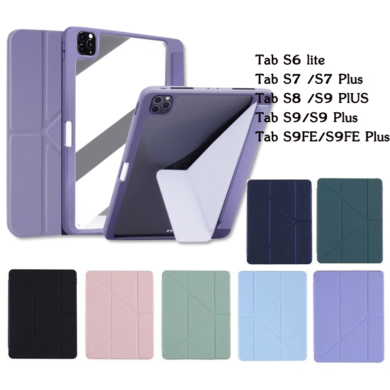 เคส Tab S6 lite ช่องปากกา เคสแท็บเล็ต สําหรับ Samsung Galaxy Tab S9FE S7 lite/Tab S7FE S7 S8 S9 Plus
