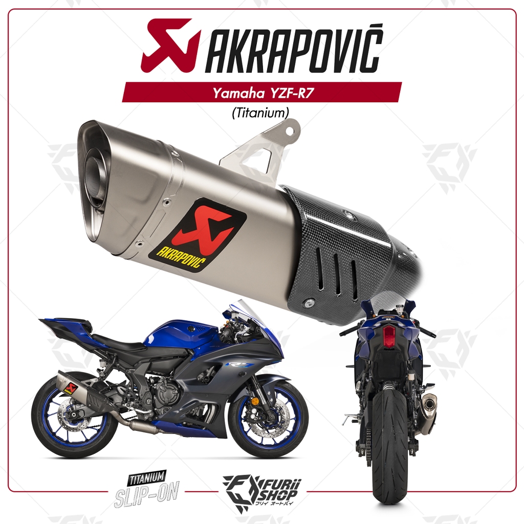 ท่อแต่ง/ท่อสูตร/ท่อไอเสีย Akrapovic ปลายดาบGP Racing Line(Titanium) S-Y7R12-APT For Yamaha YZF-R7  FuriiShop