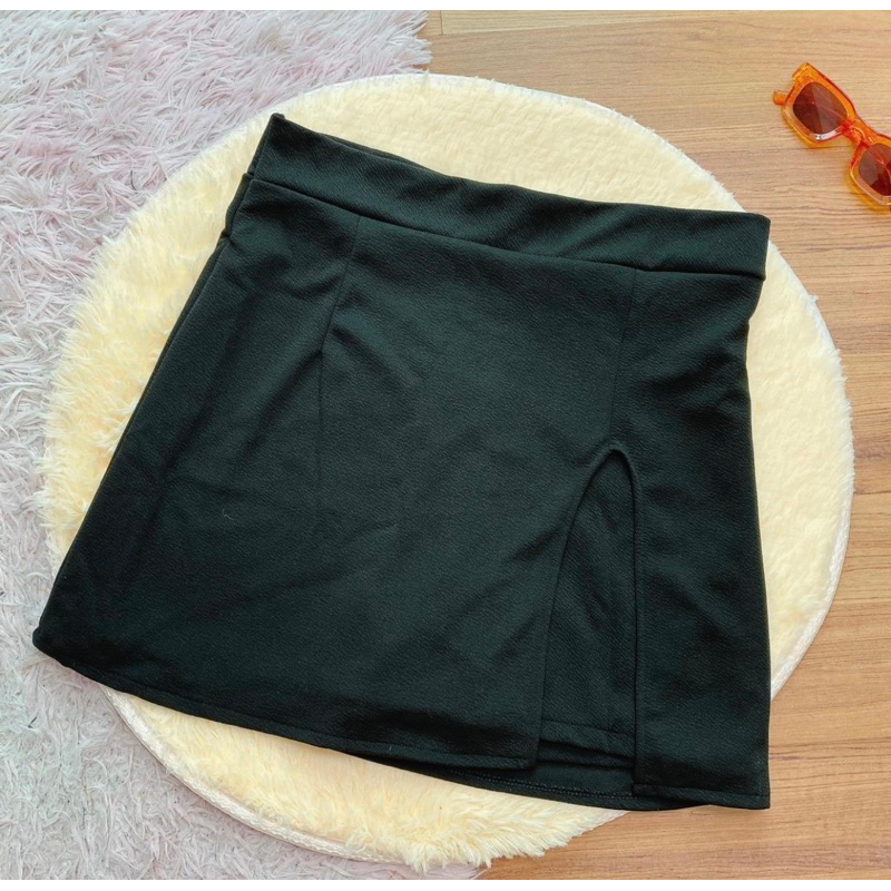 กระโปรงกางเกงวูลเวฟสาวอวบ (A61)