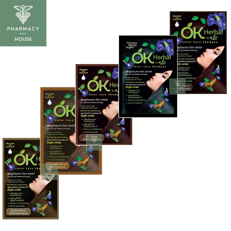 OK Herbal แชมพูปิดผมขาว
