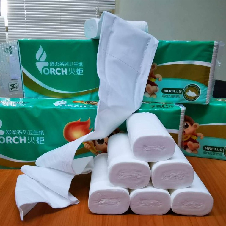 แพ็ก14ม้วน กระดาษทิชชู่ม้วน หนา5ชั้น เช็คมือ เช็คหน้า ม้วนเล็ก พกพา น้ำหนัก750g - รูปที่ 7