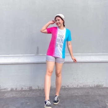 เสื้อยืดมัดย้อม ครามกัดลาย แบบที่ 3
