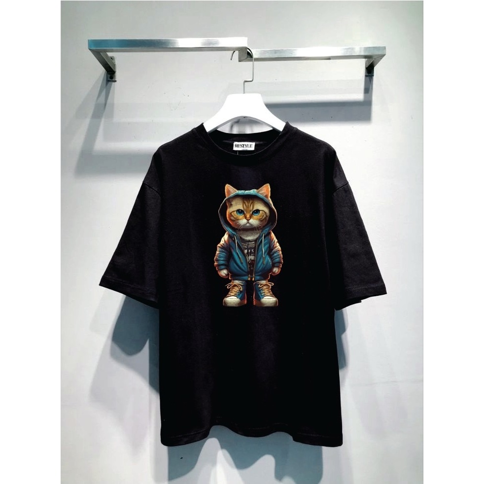 เสื้อยืดCotton100% สกรีนแบบดิจิตอล สีสด เนื้อผ้าหนานุ่ม เกรดพรีเมี่ยม F484-แขนสั้น
