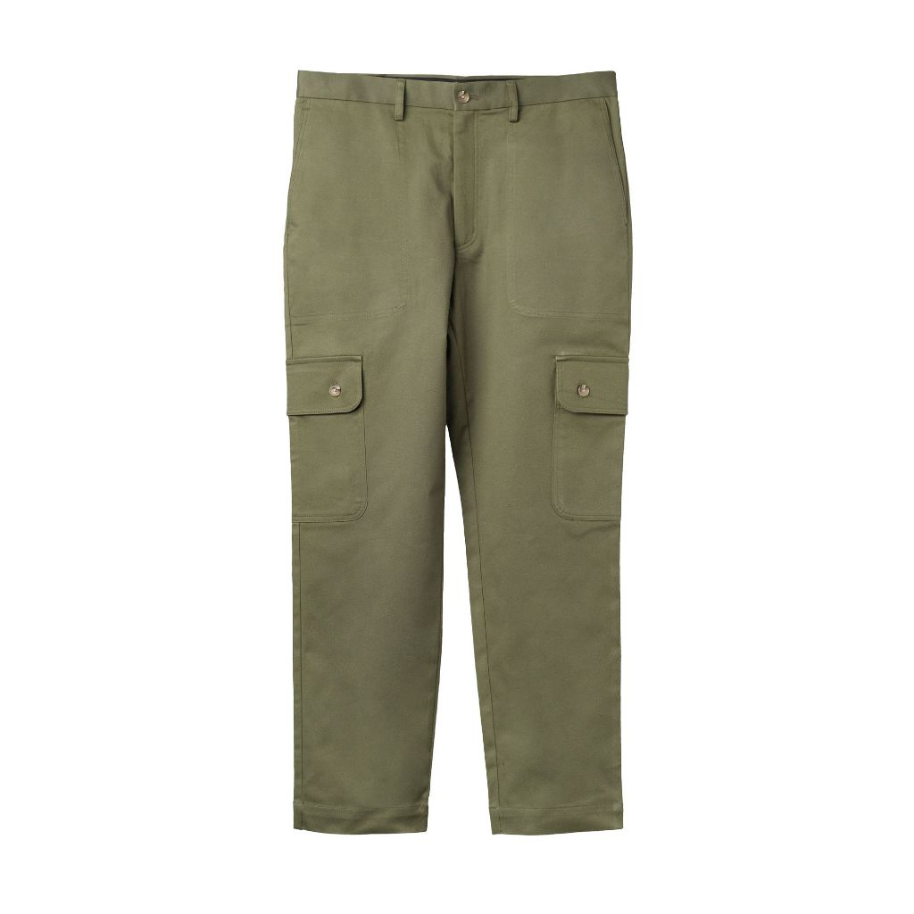 TAKEO KIKUCHI กางเกงขายาว CROPPED CARGO BAKER PANTS