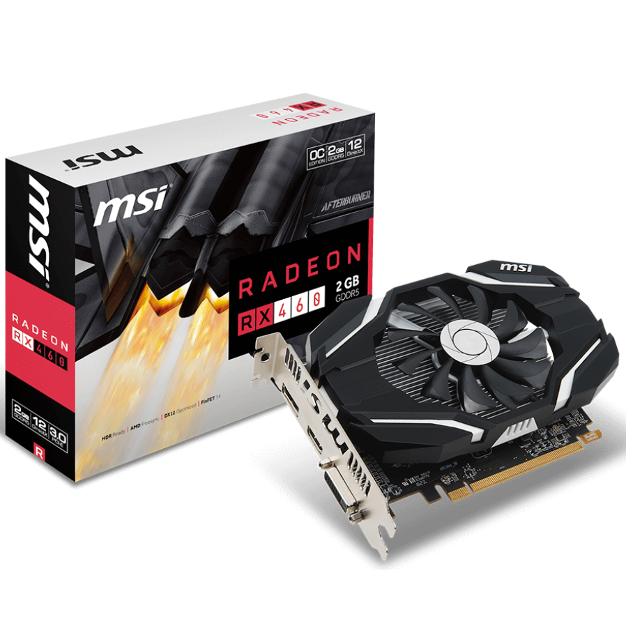 การ์ดจอ MSI RX 460 2GB ไม่ต่อไฟเพิ่ม