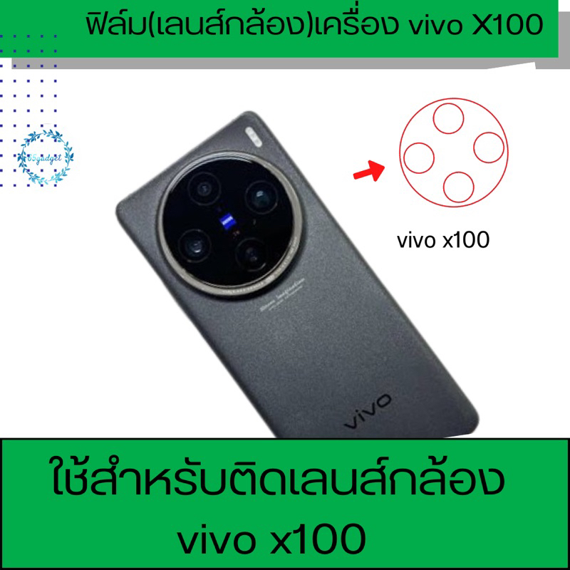 vivo x100 ฟิล์มฐานกล้องติดรุ่น vivo x100  พร้อมชุดติดตั้ง