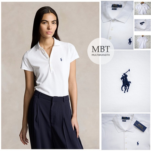 POLO RALPH LAUREN WOMEN SLIM FIT STRETCH POLO SHIRT #เสื้อโปโลผู้หญิง #ของแท้100%