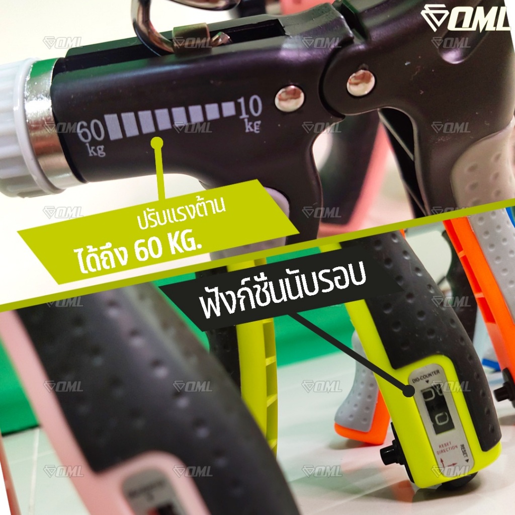 OML SPR1 ที่บีบมือนับรอบ สปริงเหล็กแท้ ปรับน้ำหนักได้ 60 ซม. บีบบริหารมือ บีบมือบริหารฝ่ามือ นิ้ว ท่อนแขน ข้อมือ - รูปที่ 2