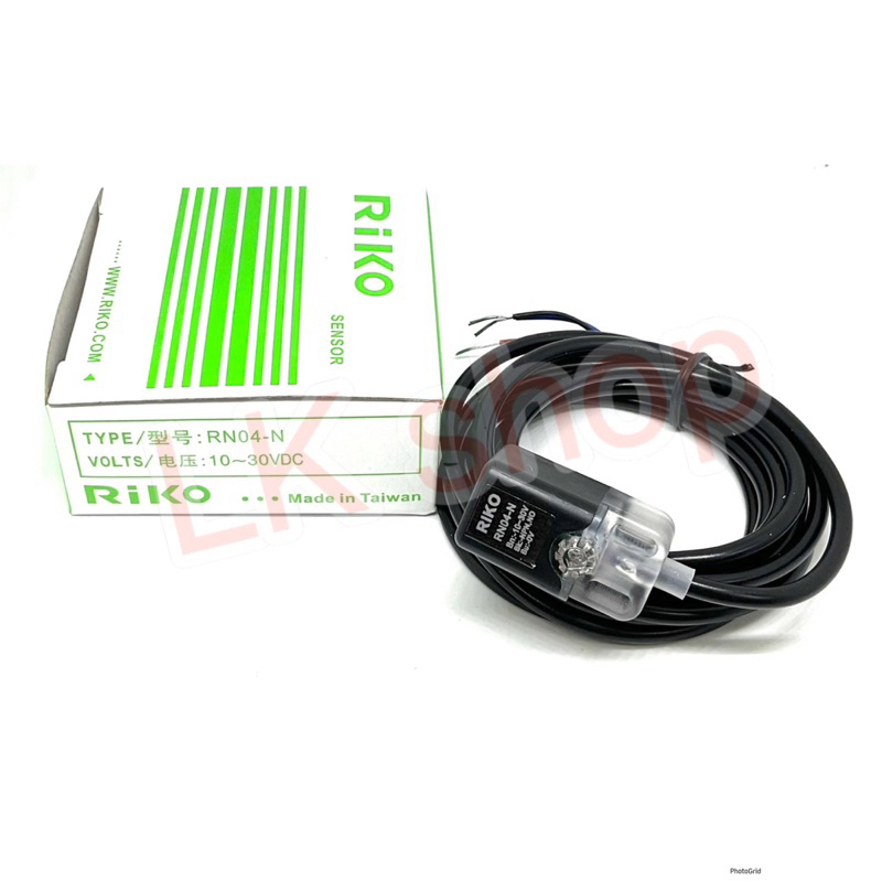 RN04-N ชนิด NPN-NO จับโลหะ ยี่ห้อ RiKo ไฟเลี้ยง10-30VDC Proximity sensor เซ็นเซอร์ พร้อมส่ง ออกบิลได
