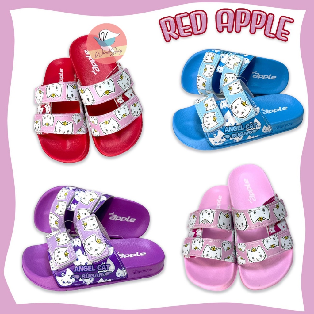 รองเท้าเด็ก คิตตี้ Cat Angel AS3763 ลิขสิทธิ์แท้จาก Red Apple รองเท้าแตะเด็ก