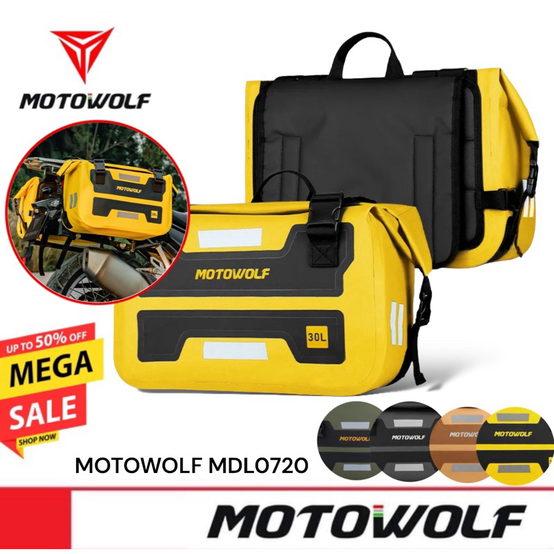 [ในไลฟ์ มีโค้ดลด 100.-]🔥 MOTOWOLF MDL 0720 Motorcycle Waterproof Side bags กระเป๋าข้างกันน้ำสำหรับมอเตอร์ไซด์
