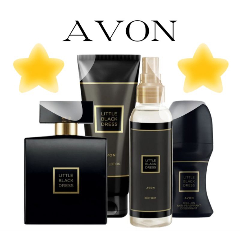 AVON LITTLE BLACK DRESS Set For Women - EDP 50 ML + Body Lotion 125 ML + Body Spray 100 ML + Roll-on