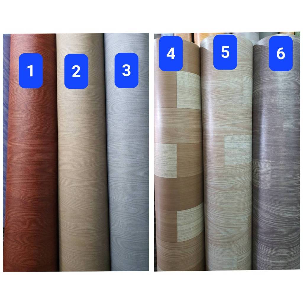 ส่งฟรีเก็บเงินปลายทางได้กระเบื้องยางม้วน.8มิลไม่มีผ้าผสม PVC100%กว้าง 1.5และ 2เมตรลายรลาย191
