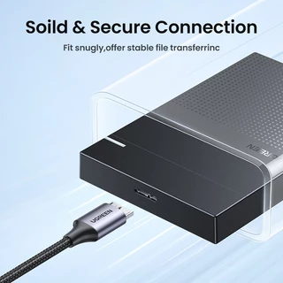 UGREEN รุ่น 15232 สายเคเบิล USB C to Micro B 3.0 Cable 5Gbps 3A Fast Sync สำหรับ Macbook Hard Disk Drive HDD SSD Case