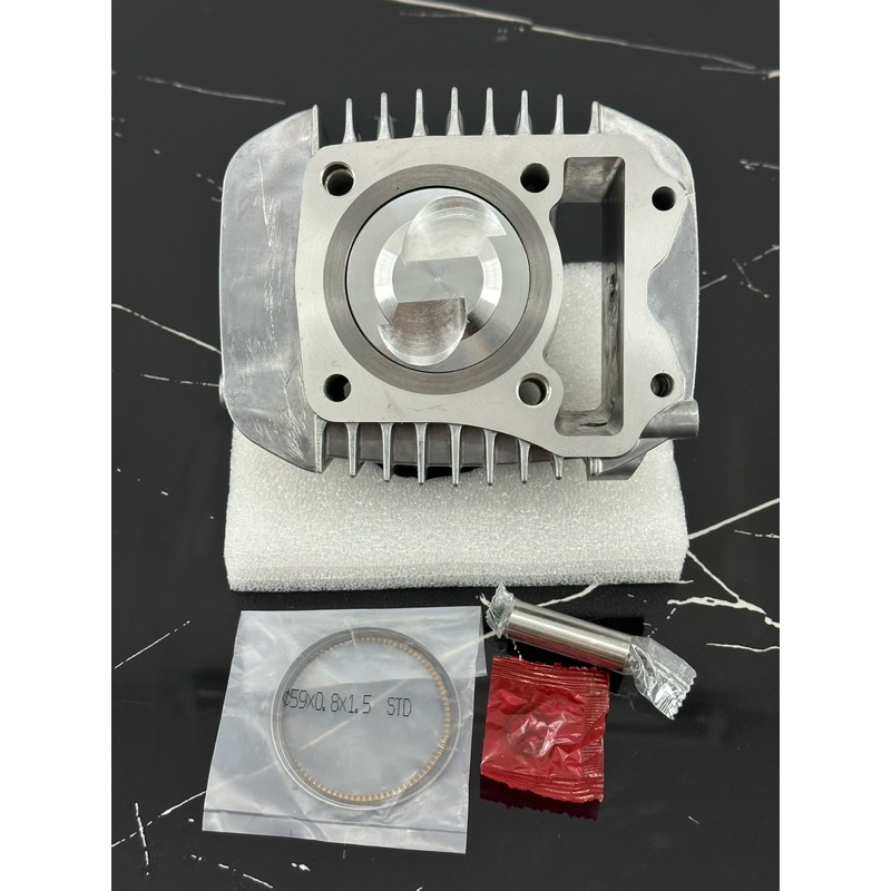 เสื้อสูบ125iปลาวาฬลูก59หัวนูน2วาวสลัก13มิลพร้อมปาดหลบวาล์วปลอกสูบใส่แคร้งเดิมได้เลยใส่125iปลาวาฬLEDร