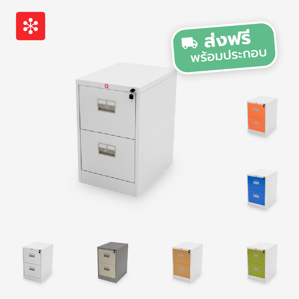 Luckyworld ตู้เก็บของเหล็กสูง บานเลื่อนกระจก ส่งฟรีพร้อมประกอบ KSG-120K