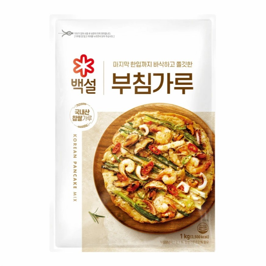 พร้อมส่ง 부침가루 แป้งทำแพนเค้กเกาหลี(พาจอน) CJ Korean Pancake Mix For Cooking 500g/1kg.