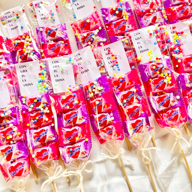 🍡 ของขวัญปัจฉิม ลูกอมฮาร์บีท ของขวัญวาเลนไทน์ congratulations ของจีบลูกค้า ก้านลูกอม ของขวัญปัจฉิม (รบกวนสั่งล่วงหน้า) 🚚