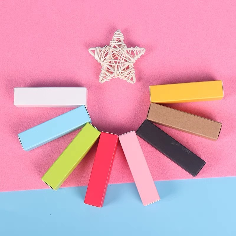 (10 ชิ้น) กล่องกระดาษบรรจุภัณฑ์ หลากสี 2x2x8.5 cm