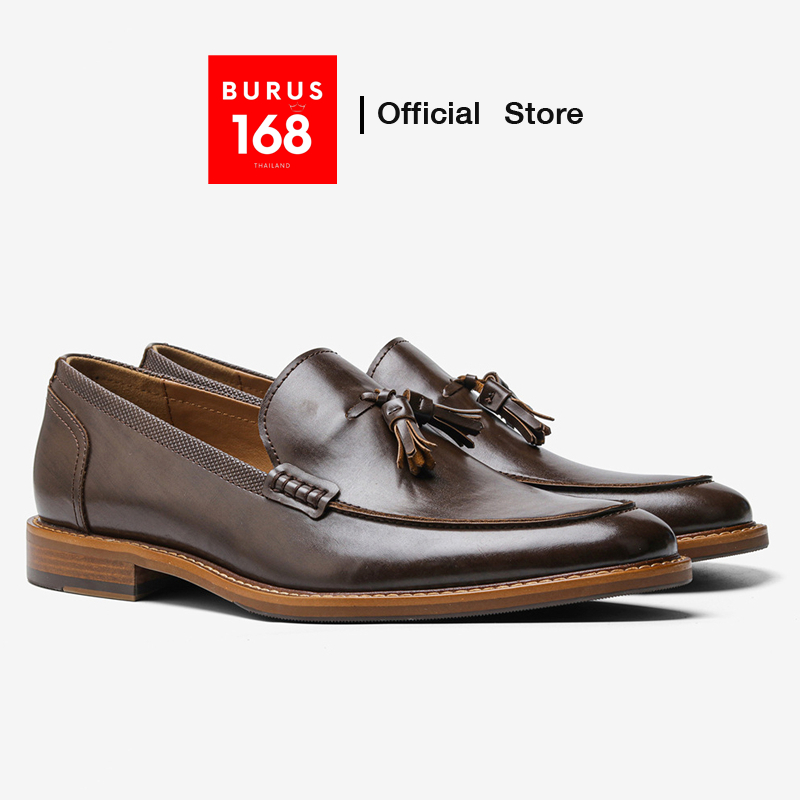 (Size 39-50) รองเท้าหนังแบบสวม (2สี) - รุ่น Tassel Loafer 701